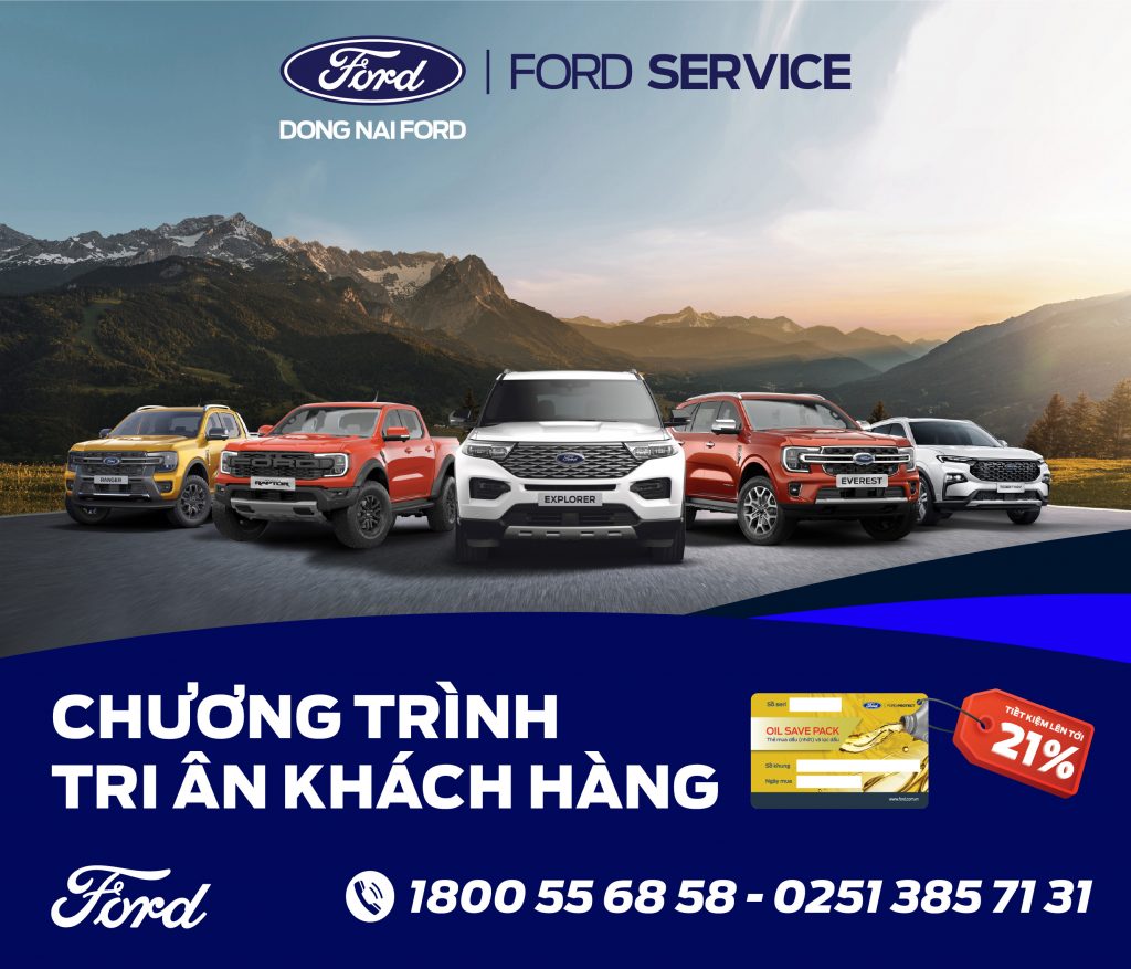 TRI ÂN KH THẺ DẦU VÀ LỌC DẦU - Ford Đồng Nai tri ân khách hàng mua xe ford